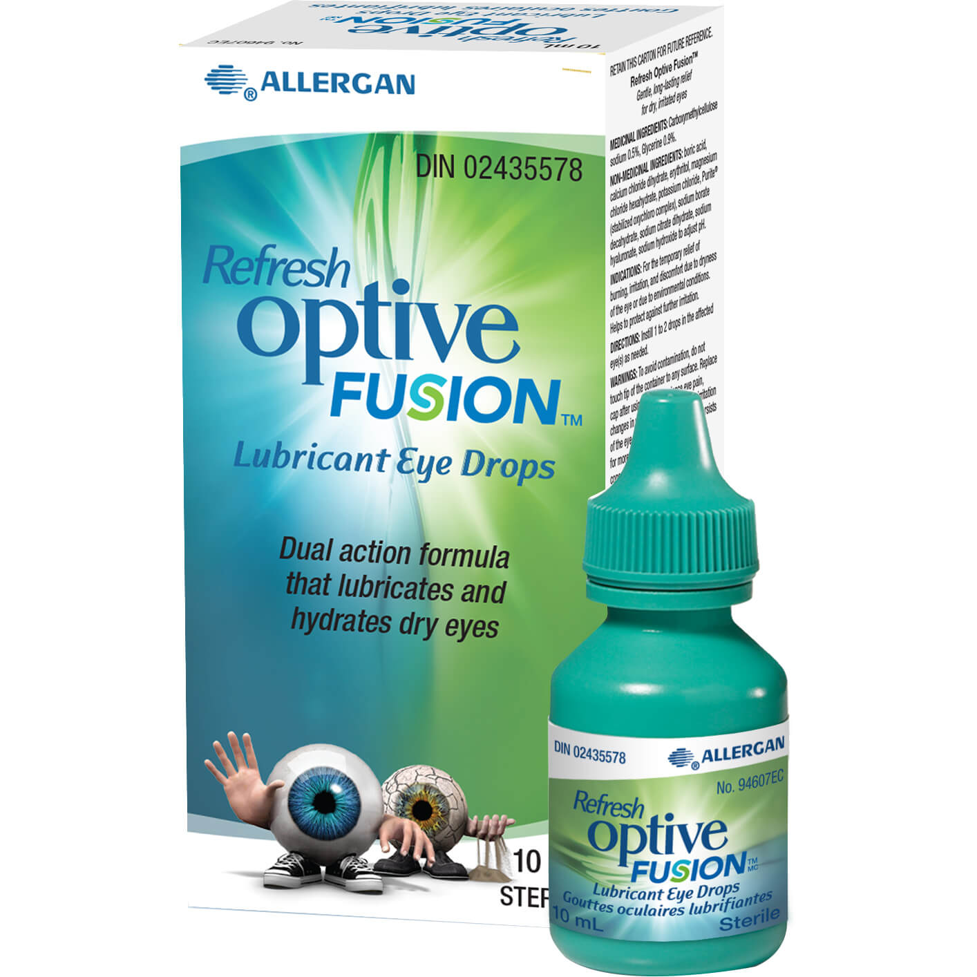 Optive Kapi Optive Fusion Лубрикиращи капки за очи с хиалуронова киселина 10ml ...